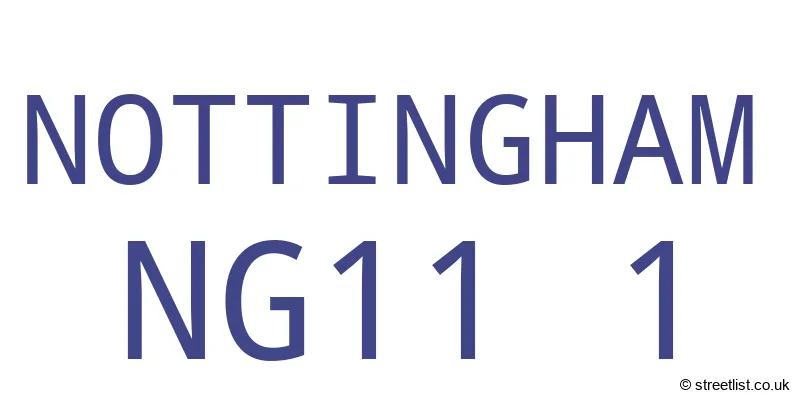 A word cloud for the NG11 1 postcode